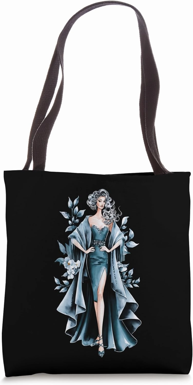 Elegant Mystique Fashion Elegance Captivating Goddess in Tote Bag