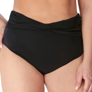 Elomi Plus Size Magnetic Twist Bikini Bottom 20, Black
