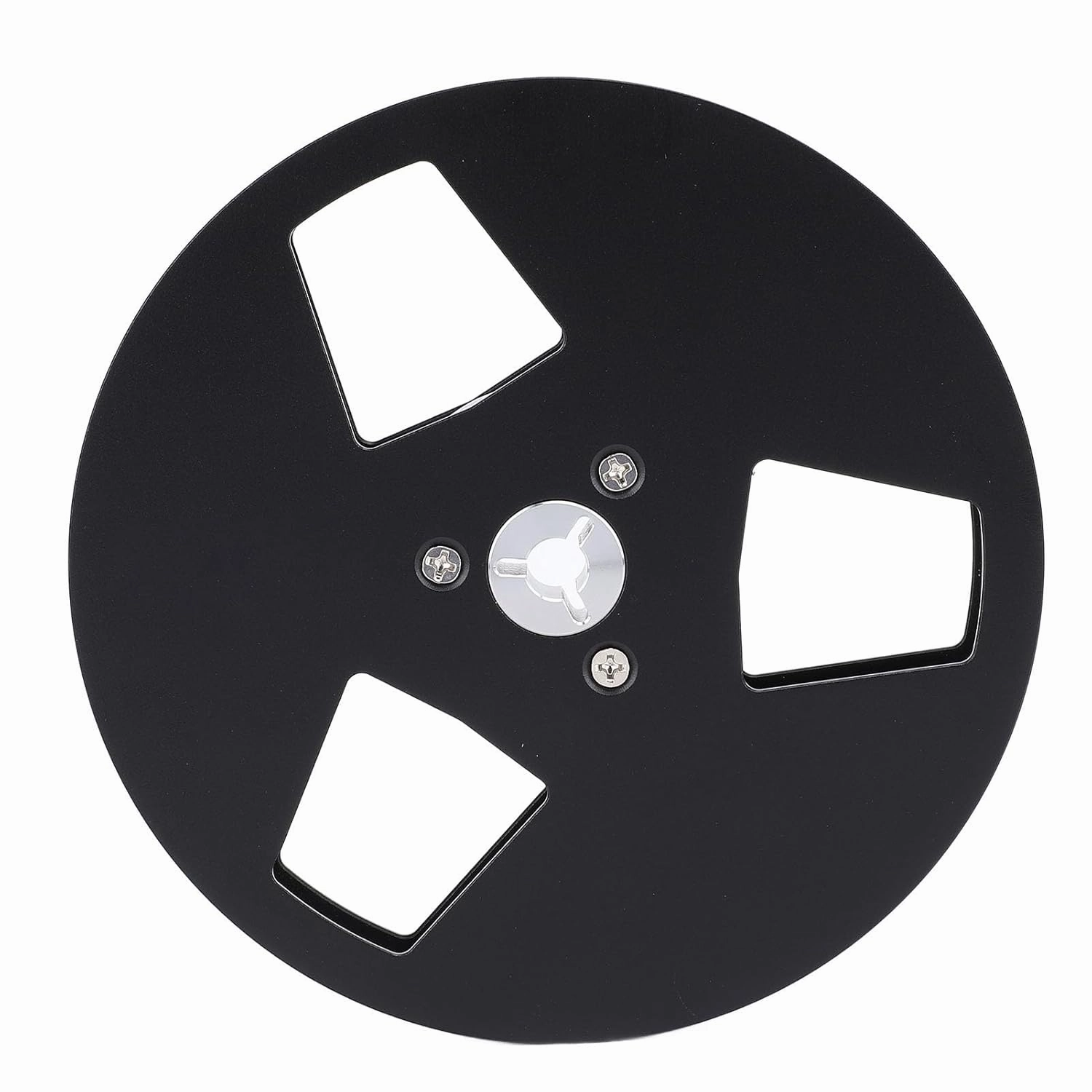 Empty Tape Reel Aluminum Alloy 3 Holes 5 Inch Sound Tape Empty Reel for NAGRA for Studer ReVox Reel to Reel Recorder 1/4 Inch Tape (Black)