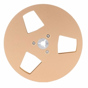 Empty Tape Reel Aluminum Alloy 3 Holes 5 Inch Sound Tape Empty Reel for NAGRA for Studer ReVox Reel to Reel Recorder 1/4 Inch Tape (Gold)
