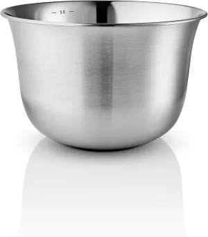 Eva Solo | Green tools Mixing bowl 3.3 l | Stainless steel mixing bowl with a round base and tall sides | Brushed steel