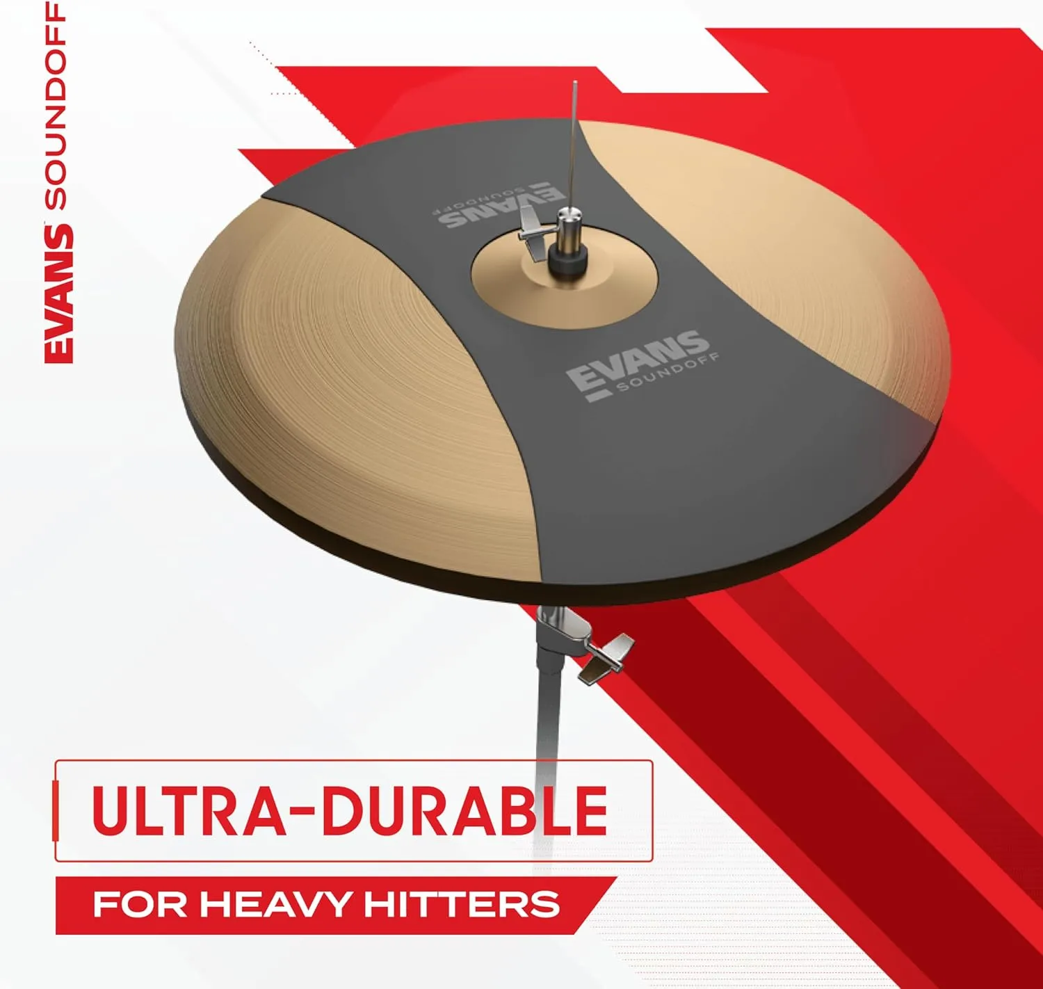 Evans Soundoff Drum Mute Pads - Full Box Drum Pad Set - Drum Mutes Pack - 3 Cymbals, 4 Tom/Snare, & 1 Bass Drum Mute - Great for Silencing Drum Kits to Practice - Fusion Box Set - 8-Pack