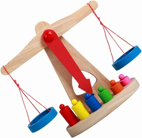FAVOMOTO 1 Set Balance Scale for Cognitive Learning Teaching Aid Parent Interactive Present Smooth Surface Colors Weight Fun for Early Education