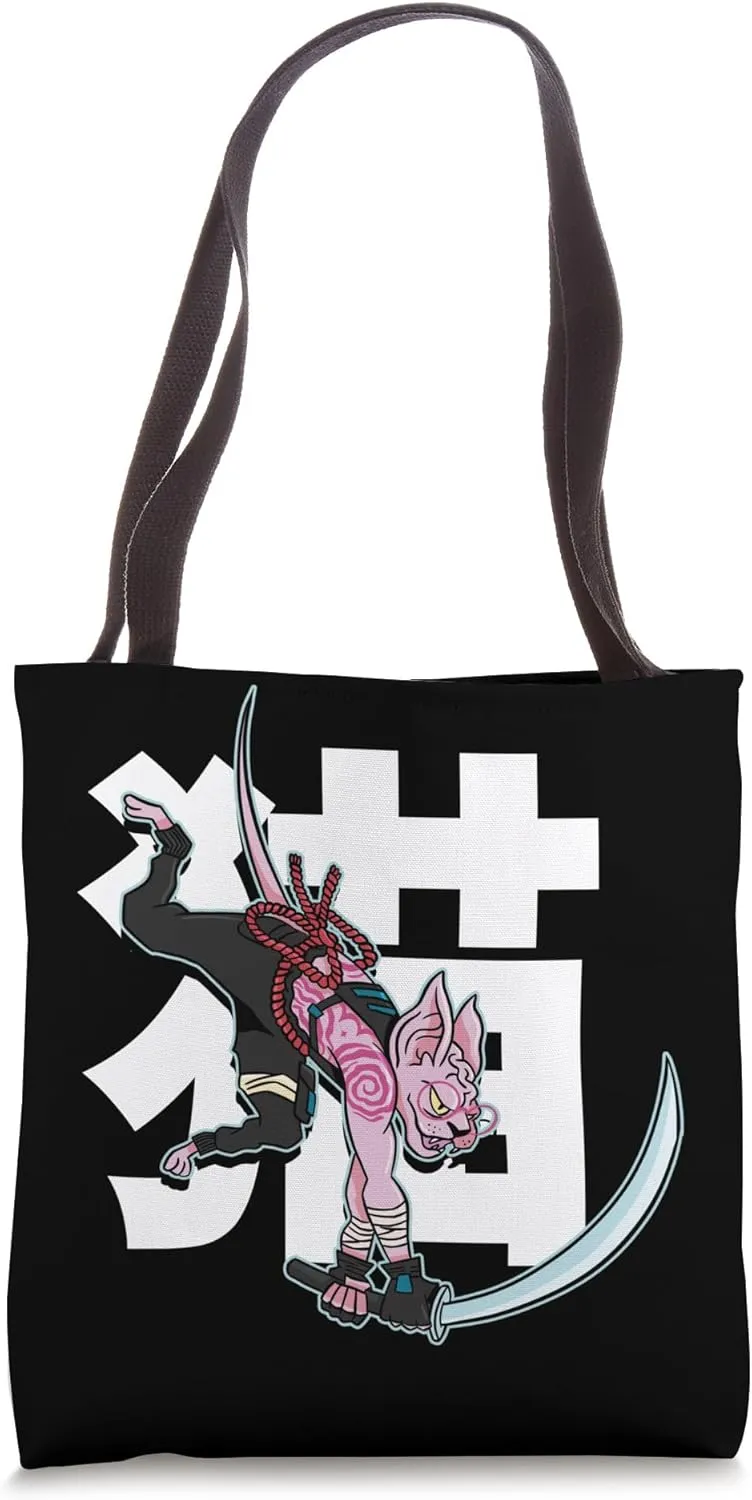 Fierce Cat Knight Adventure Fantasy Quest Tote Bag