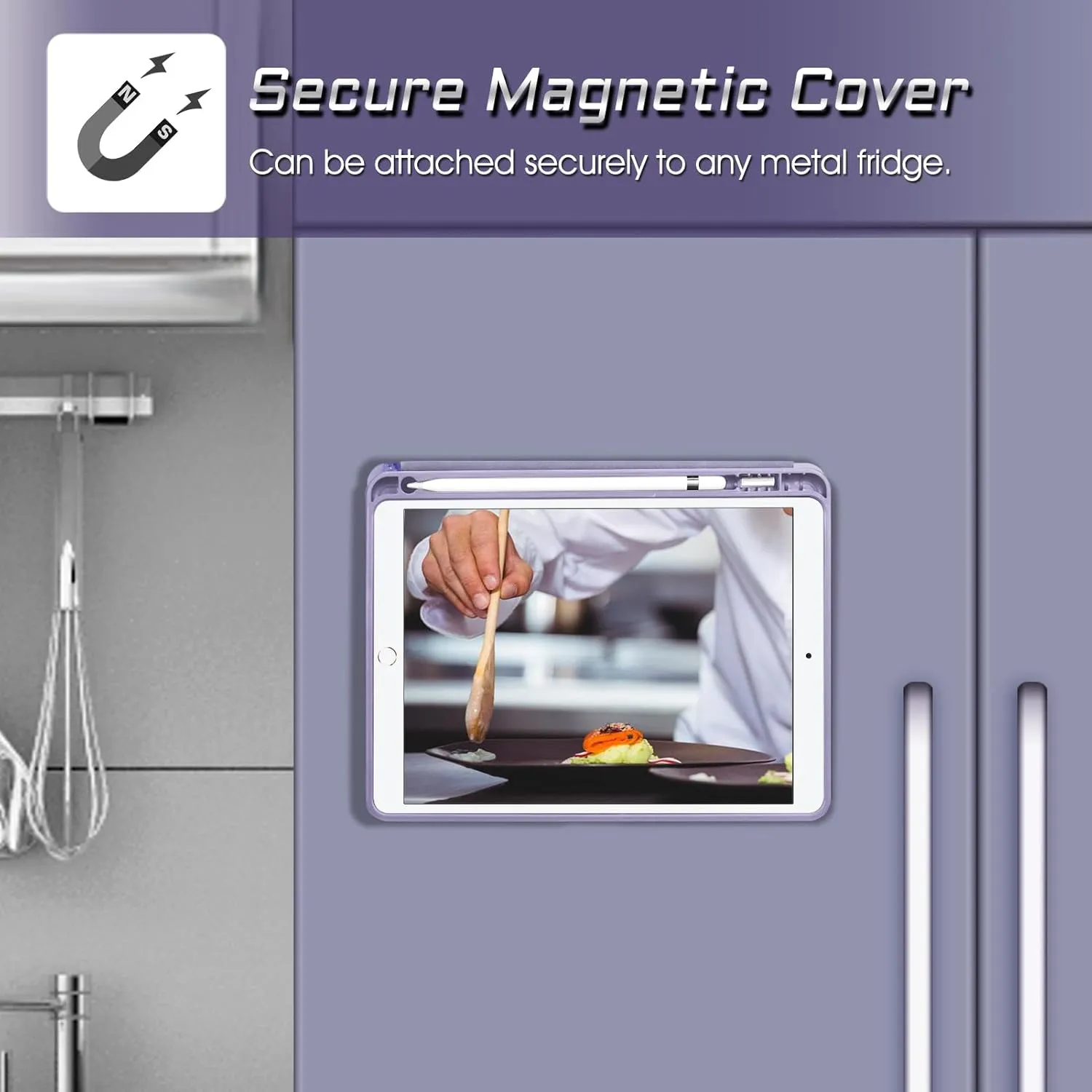 Fintie Magnetic Stand Case for iPad Air 10.5" (3rd Generation) 2019 / iPad Pro 10.5" 2017, Multi-Angle Viewing Rugged Soft TPU Back Cover with Pencil Holder, Auto Wake/Sleep (Lilac Marble)