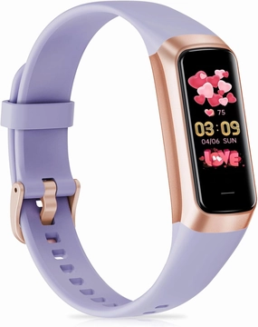 Fitness Tracker with Heart Rate, Blood Pressure, Sleep Tracking, Calorie Tracking, Activity Tracker with 1.1" AMOLED Color Screen, Waterproof Step Tracker for Android iPhones Women Men