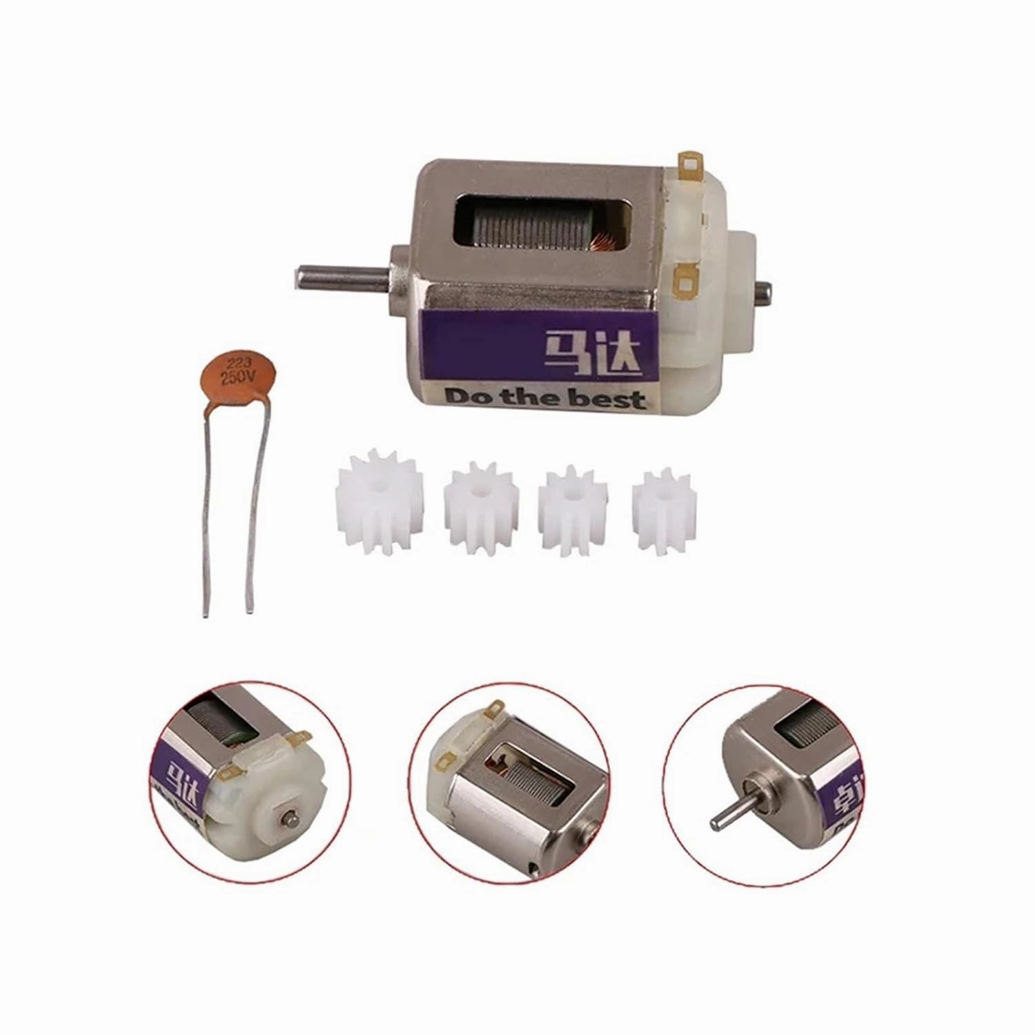 FK-130130 Carbon Brush Motor DC 3.6V-8.4V 52000RPM High Speed Strong Magnetic Micro 20mm Motor DIY RC Toy 4WD Racing Car