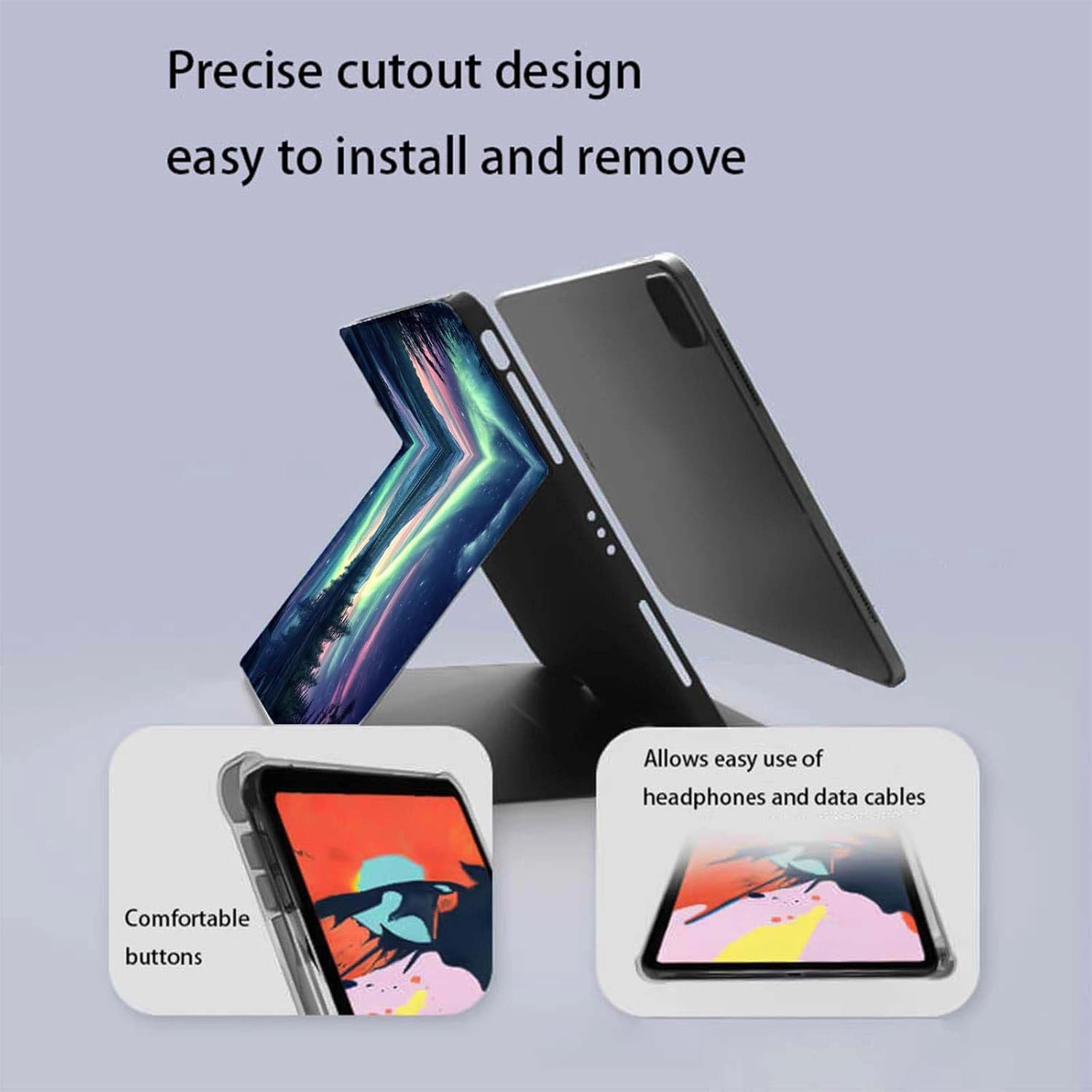 for Amazon Kindle Fire Max 11 Case (13th Generation, 2023 Release) 11",Auto Wake/Sleep,Slim Adjustable Viewing Angle Stand.Aurora Anime