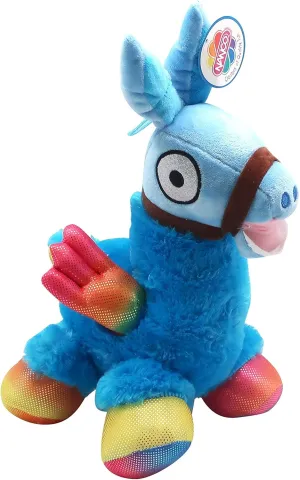 Forest & Twelfth Kids Big Foot Magical Llama Plush Toy Super Soft, Fun, & Fluffy Stuffed Animal Toy for Kids – Makes Great Cuddle Toy for Boys, Girls, and Adults Too (Blue)
