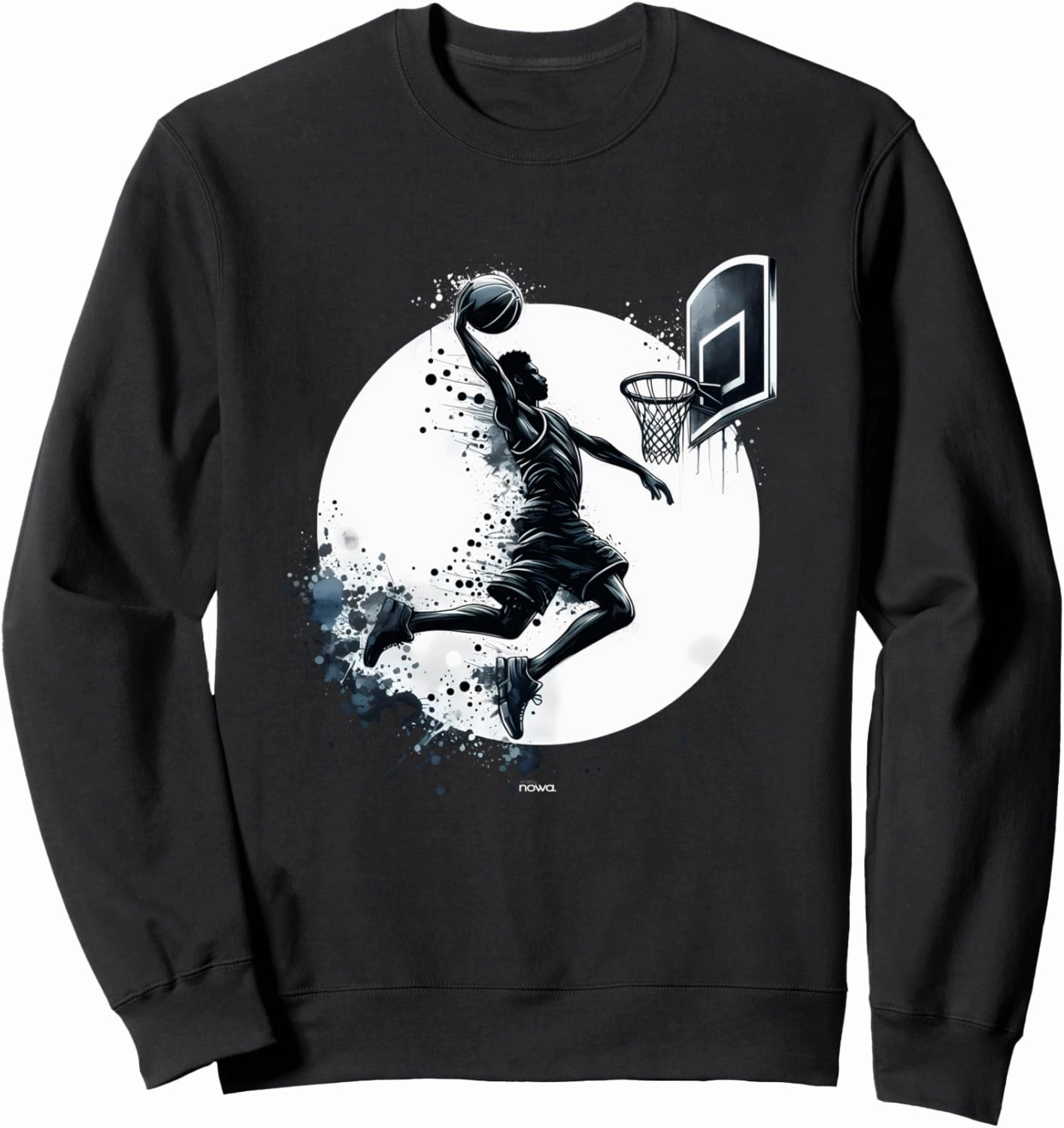 FULL MOON SLAM DUNK WATERCOLOR BASKETBALL ARTWORK Sweatshirt