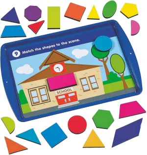 Fun Express Shapes Magnetic Activity Set - 36 Pieces - Educational and Learning Activities for Kids