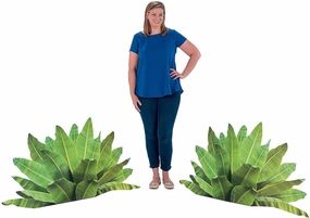 Fun Express Jungle Greenery Stand-Up Party Decor - Vibrant Tropical Jungle Theme Jungle - Themed Parties Showers Receptions & Special Occasions - Ideal for Outdoor & Indoor Celebrations - 2 Pieces