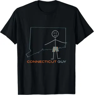 Funny Mens Connecticut Design, CT Boys Connecticut T-Shirt