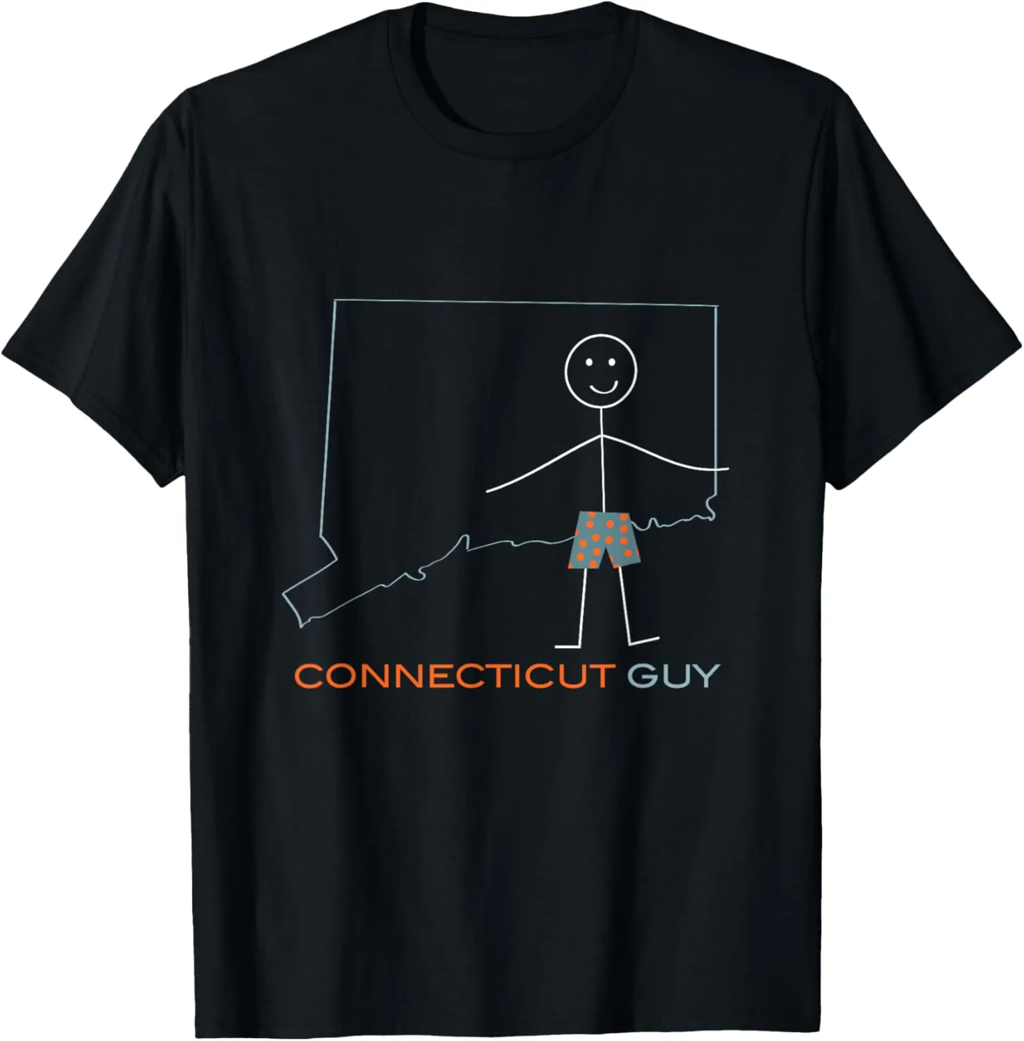 Funny Mens Connecticut Design, CT Boys Connecticut T-Shirt