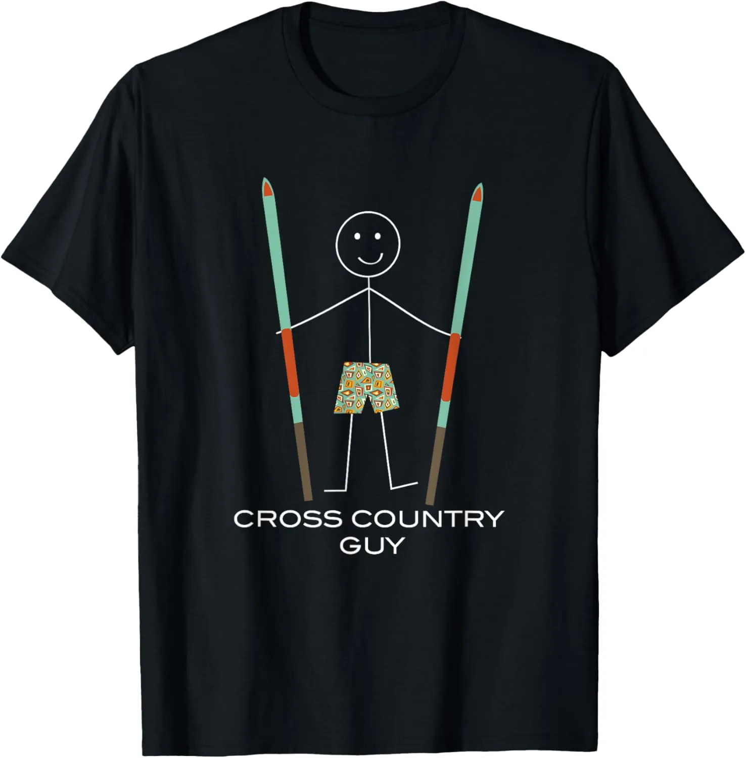 Funny Mens Cross Country Skiing, Boy Ski T-Shirt