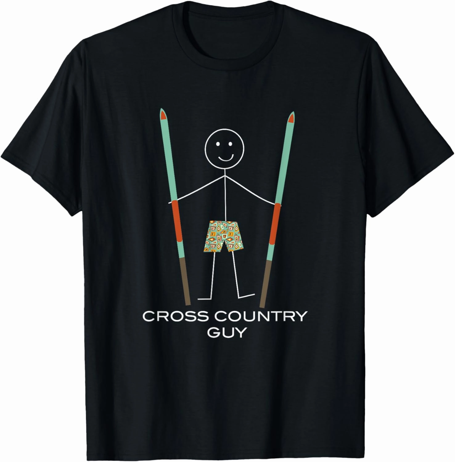 Funny Mens Cross Country Skiing, Boy Ski T-Shirt