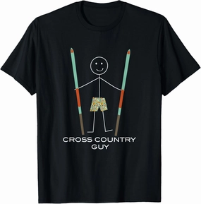 Funny Mens Cross Country Skiing, Boy Ski T-Shirt