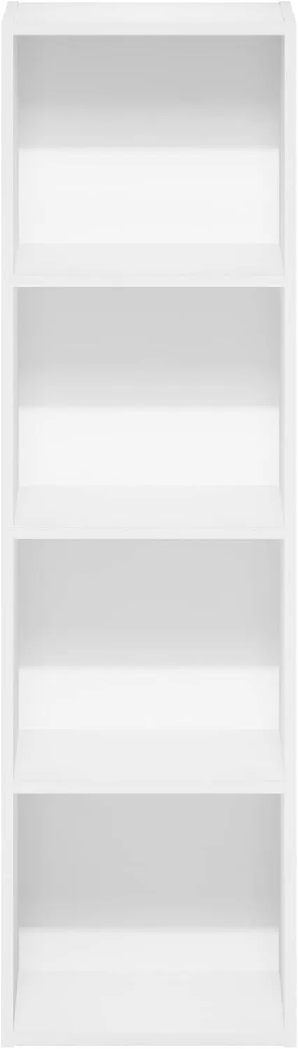 Furinno Luder Bookcase / Book / Storage, 4-Tier Cube,White