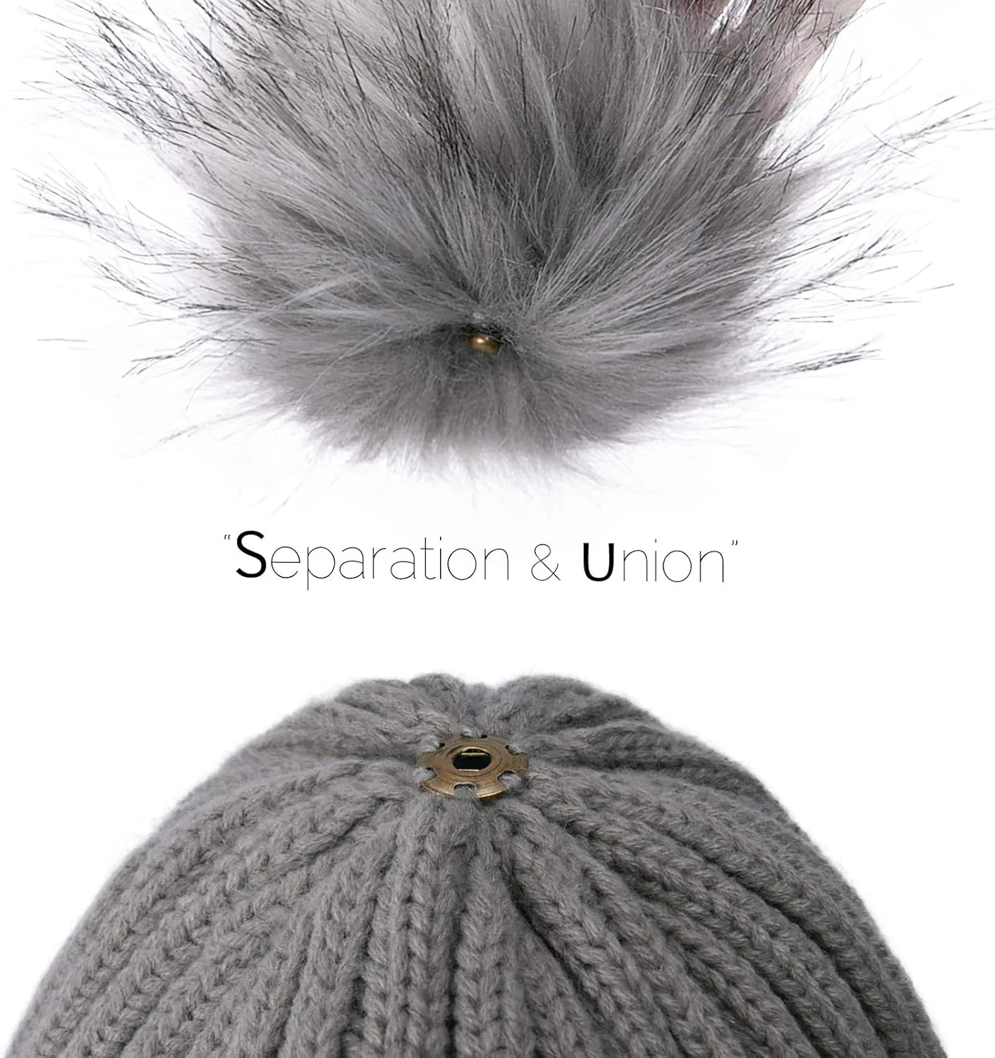 FURTALK Womens Winter Knitted Beanie Hat with Faux Fur Pom Warm Knit Skull Cap Beanie for Women