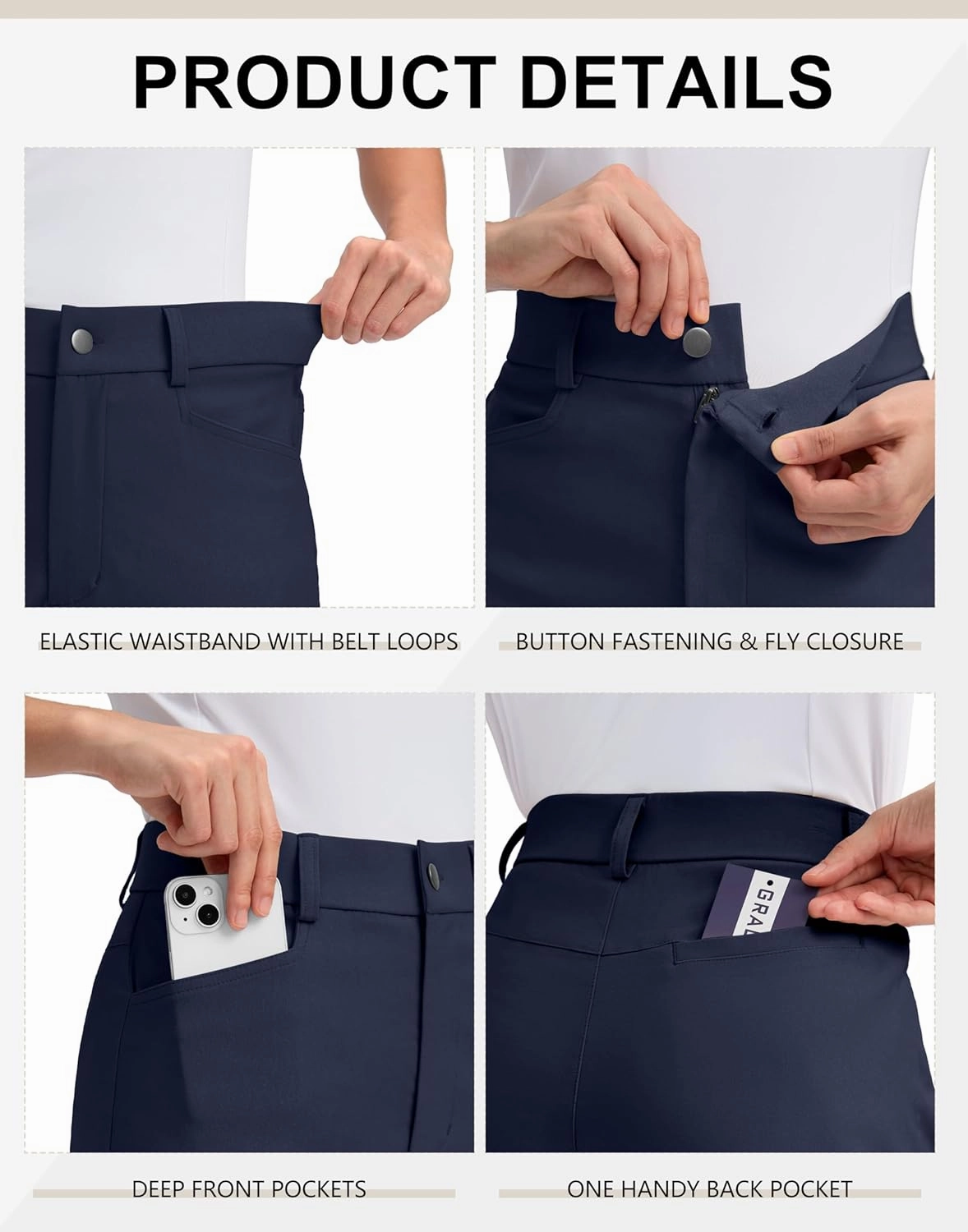 G Gradual 5" Women's Golf Shorts Stretchy Lightweight Outdoor Hiking Shorts with Pockets Shorts for Women Casual Summer