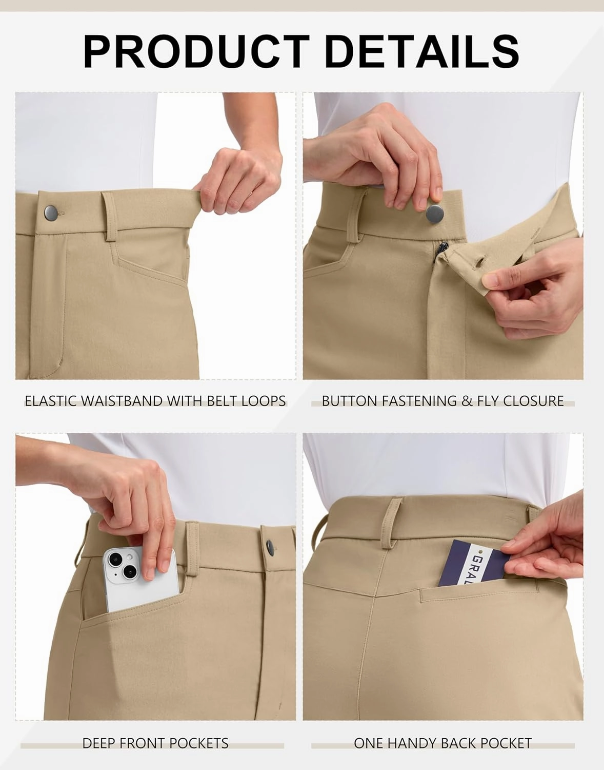 G Gradual 5" Women's Golf Shorts Stretchy Lightweight Outdoor Hiking Shorts with Pockets Shorts for Women Casual Summer