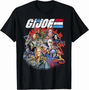 G.I. Joe Retro Group Shot American Hero Fade Logo T-Shirt
