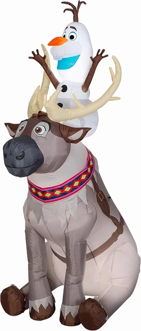 Gemmy 882549 Christmas Outdoor Inflatable Frozen Olaf & Sven, With Lights