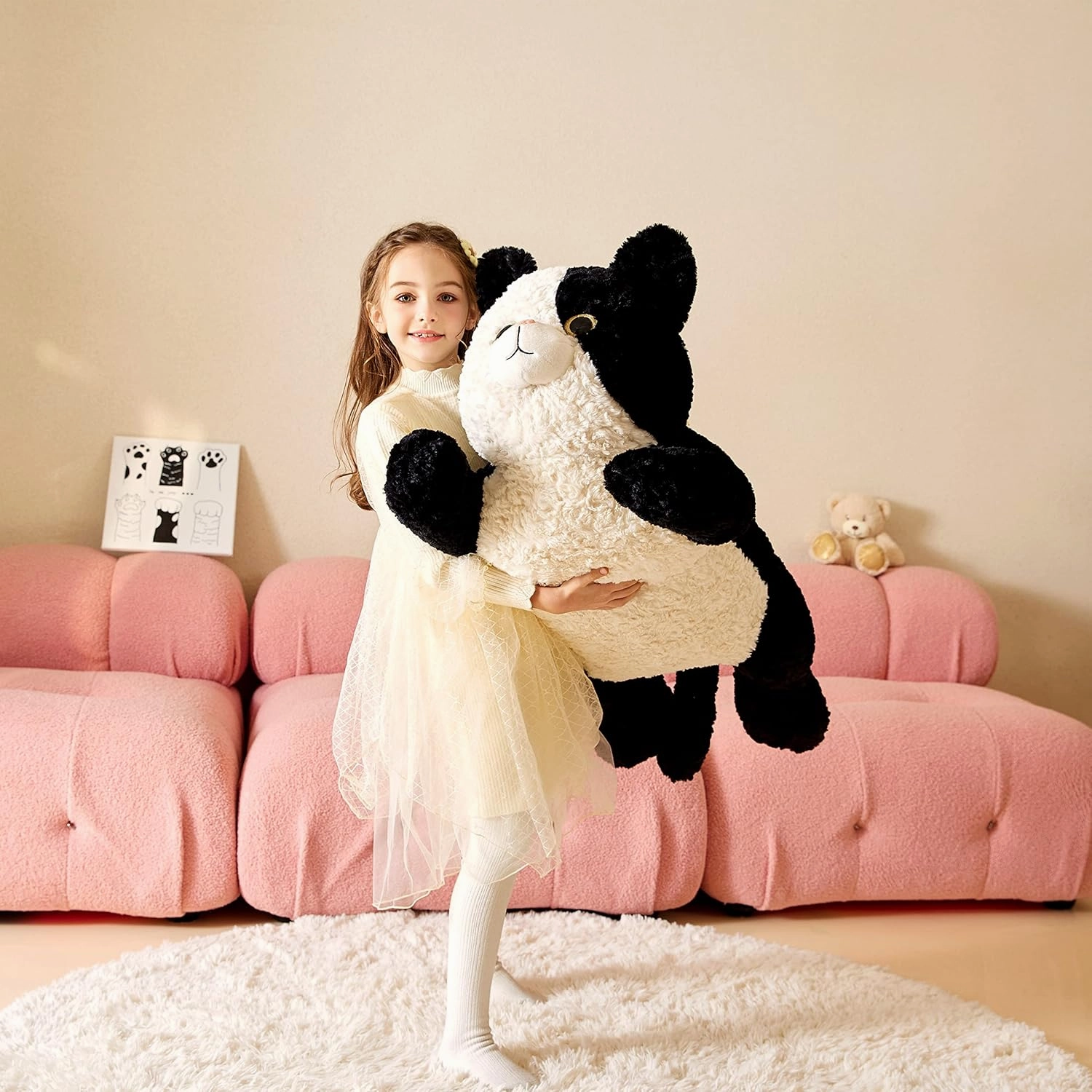 Giant Cat Stuffed Animal Plush Soft Toy,30" Large Toys Jumbo Cute Big Size Huge Plushy Fluffy Oversized Fat Plushie,Birthday Gifts for Kid