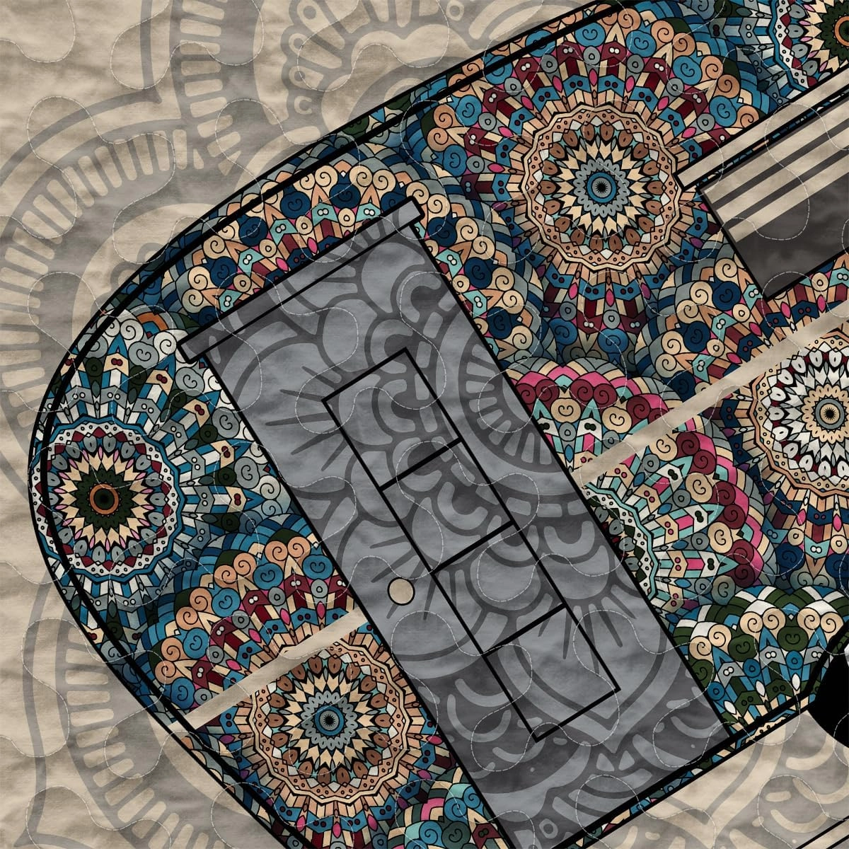 Go Camping Quilt Bed Set Custom Quilt, Bedding Sets and Collections, Queen Bed Set, King Bed Set,Comes with Pillow Cases for Girl Women Camping Lovers (Camping D03)