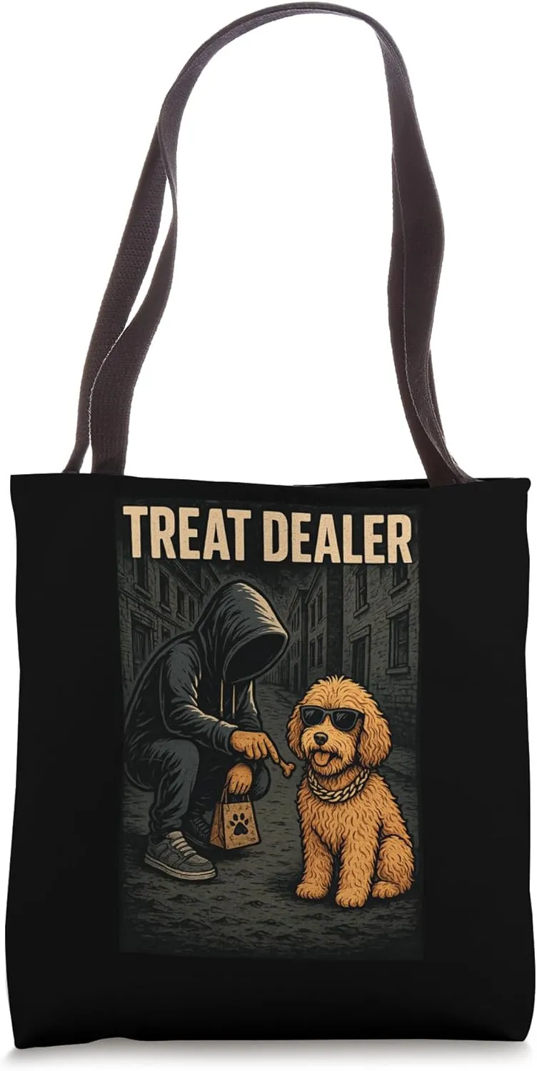 Goldendoodle Treat Dealer Parody Humor Dog Lover Tote Bag