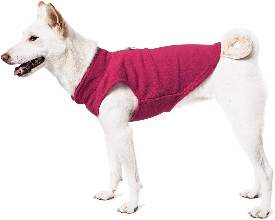 Gooby - Fleece Vest, Small Dog Pullover Fleece Jacket with Leash Ring, Clay, Medium