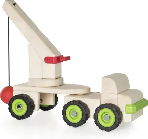 Guidecraft Block Science - Big Pretend Play Wrecking Ball Truck, Natural Wooden Toy for Toddlers, Teaches Pendulums, Kids Educational and Learning Toys