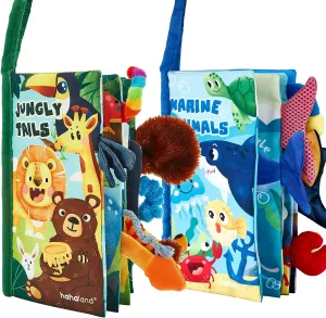 hahaland Baby Books 0-6 Months,Infant Tummy Time Toy High Contrast Sensory Baby Toys 6 to 12 Months Touch Feel Book Gift Christmas Stocking Stuffers for Boy Girl 0-3 Months Book Early Learning Toy