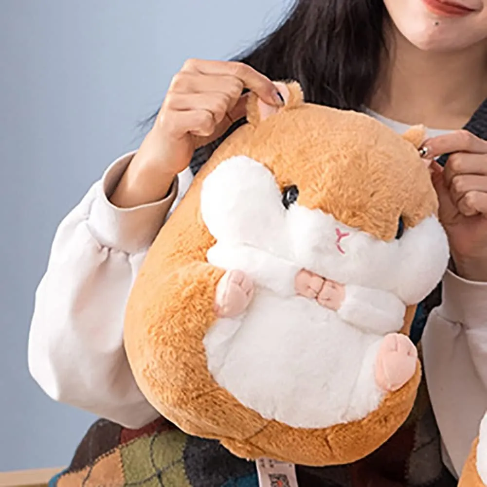 Hamster Plushie Toy Hamster Stuffed Animal Plush Toy Birthday Xmas Gift for Kids Boys Girls (15.6inch, Brown)