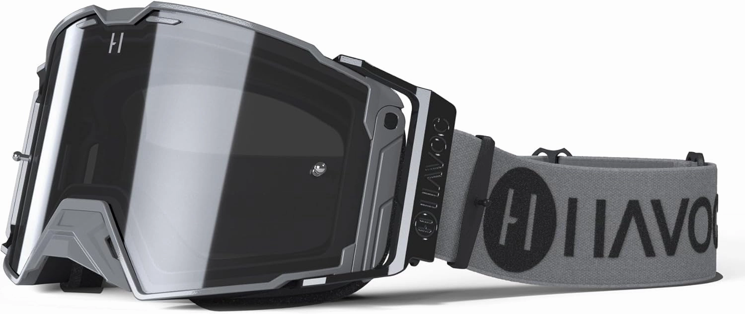 Havoc Racing Helios Goggles - For Motocross, Dirt Biking, ATV, & UTV - UV Blocking Anti-Fog Goggles