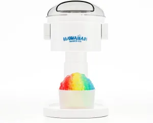 Hawaiian Shaved Ice Kid-Friendly S700 Classic Snow Cone and Shaved Ice Machine with Instruction Manual, Tip Card, and 1-year Manufacturer’s Warranty, 120V, White