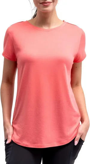 Hello Mello Women’s Sleep and Lounge Pajamas Top Short Sleeve Crewneck Lightweight Dream Tee Shirt