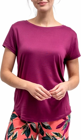 Hello Mello Women’s Sleep and Lounge Pajamas Top Short Sleeve Crewneck Lightweight Dream Tee Shirt