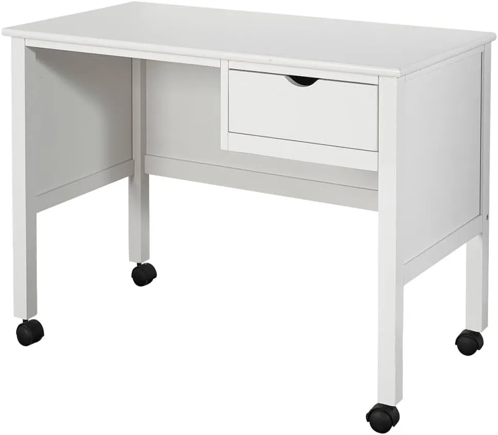 Hillsdale Furniture Schoolhouse 4.0 Wood 1 Drawer Youth Desk, White