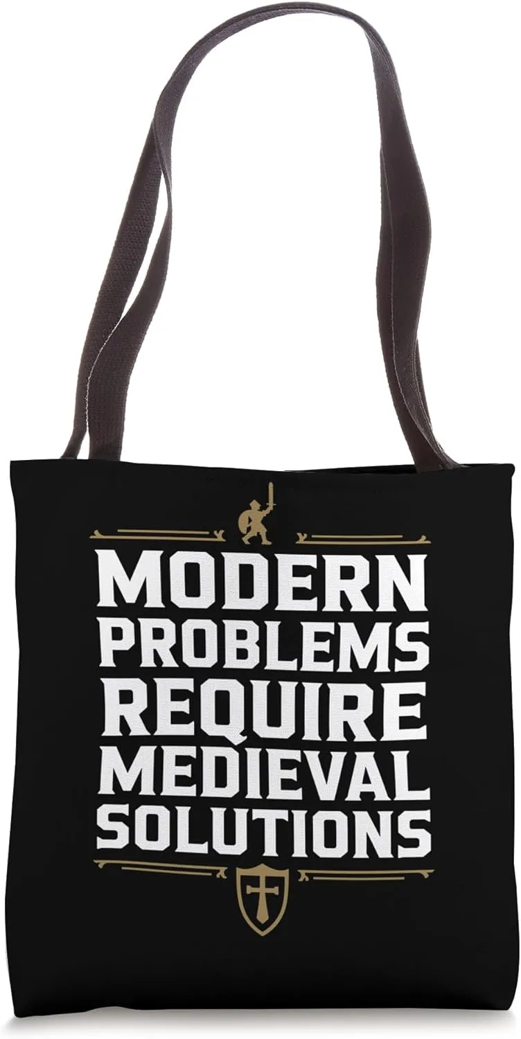 Historical Reenactment Medieval Combat Knight Battle Gear Tote Bag