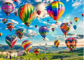 Hot Air Balloon Puzzles for Adults 500 Pieces,Grassland Wooden Puzzles-Large Family Fun Puzzles-Challenging and Fun Activity-Christmas Decorations Or Gifts for Women