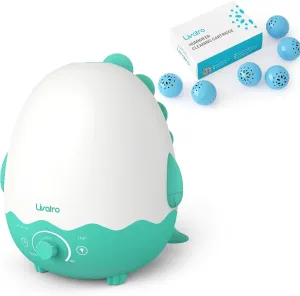 Humidifiers for Baby with Cleaning Ball,Ultrasonic Quiet Air Kids Humidifier for Bedroom with Night Light, Timer, and Auto-Shut Off, Last up to 40Hours, BPA FREE, Dinosaur with Fun Sticker