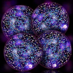 HyDren 4 Pack LED Light up Beach Ball 12 Inches Glow in The Dark Pool Balls Confetti Glitters Inflatable Light up Beach Ball Pool Toys for Teens Adults Summer Disco Party Favors(Blue, Red)