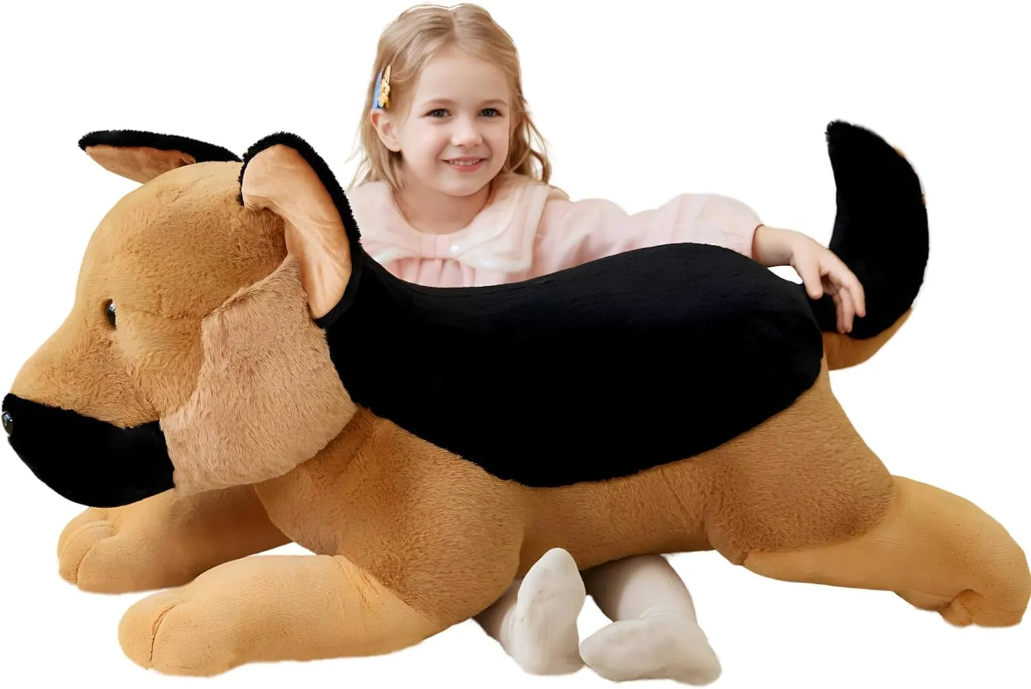 IKASA Giant German Shepherd Dog Stuffed Animal Plush Toy,Big Large Jumbo Soft Toys,30" Cute Huge Size Fluffy Plushy Fat Plushie,Gifts for Kids
