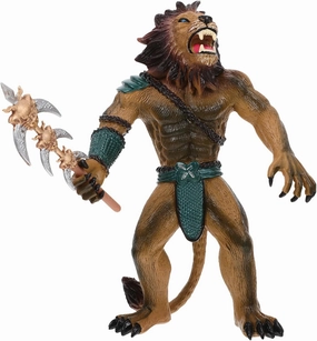 IMIKEYA Werewolf Warrior Model Werewolf Soldier Model Werewolf Action Figure Werewolf Decoration Werewolf Model Werewolf Sculptures Werewolf Soldier Figure Plastic Brown