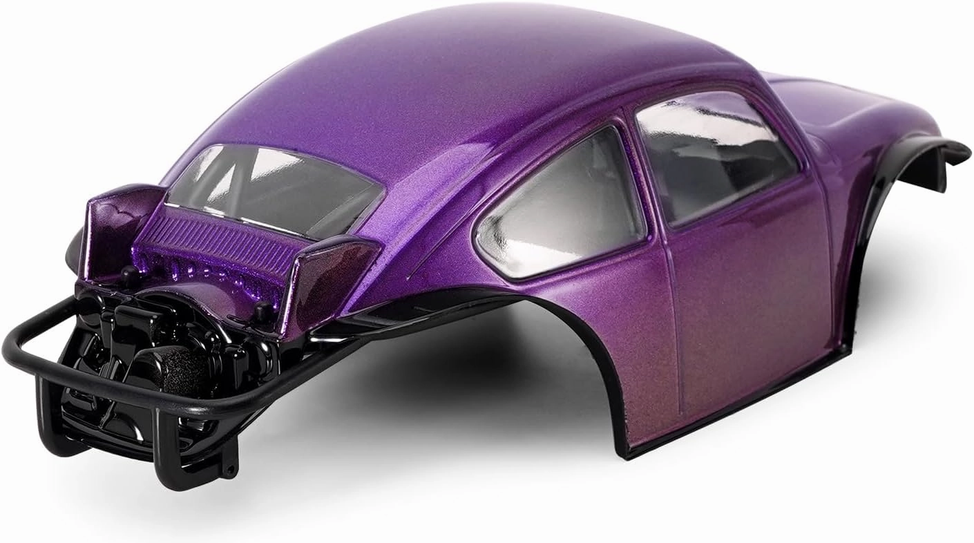INJORA BUG24 Body with Roll Cage for 1/24 Axial SCX24 C10 JLU Bronco Base Camp Upgrade(Purple)