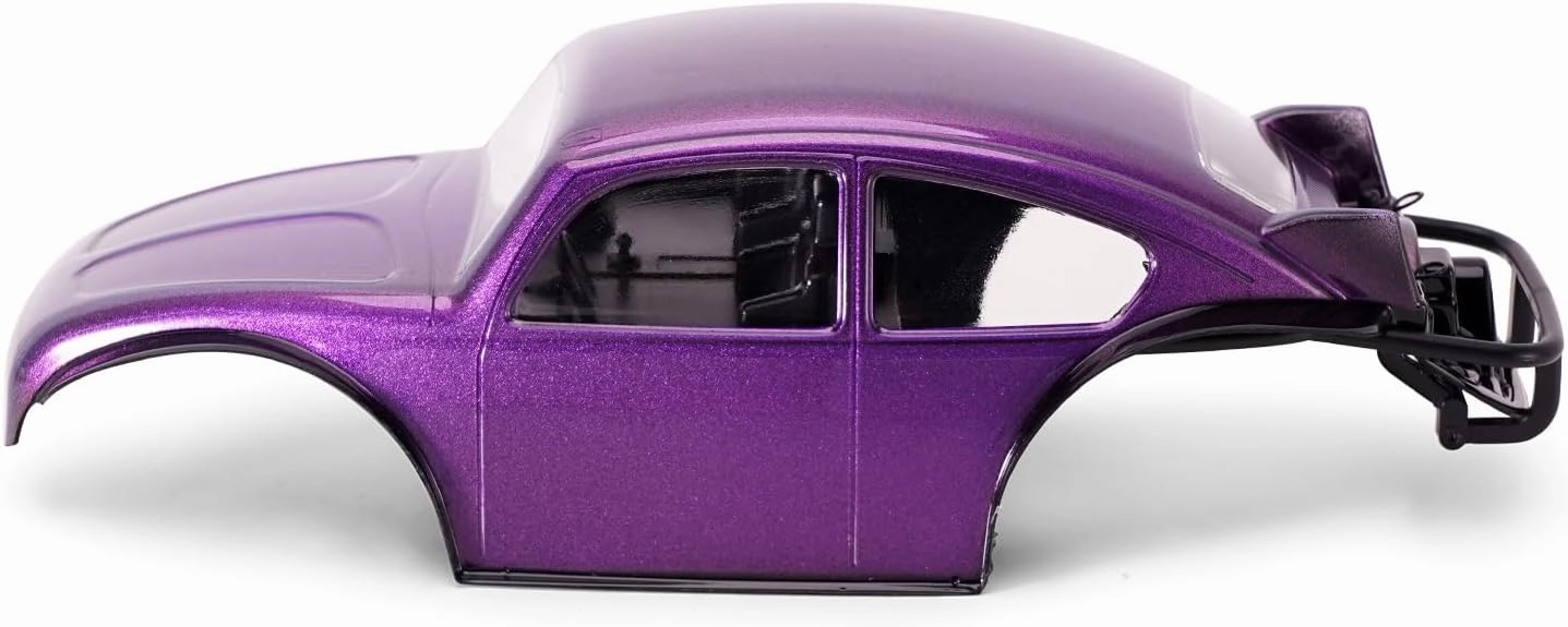 INJORA BUG24 Body with Roll Cage for 1/24 Axial SCX24 C10 JLU Bronco Base Camp Upgrade(Purple)