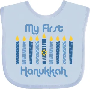 inktastic 1st Hanukkah Candles Baby Bib