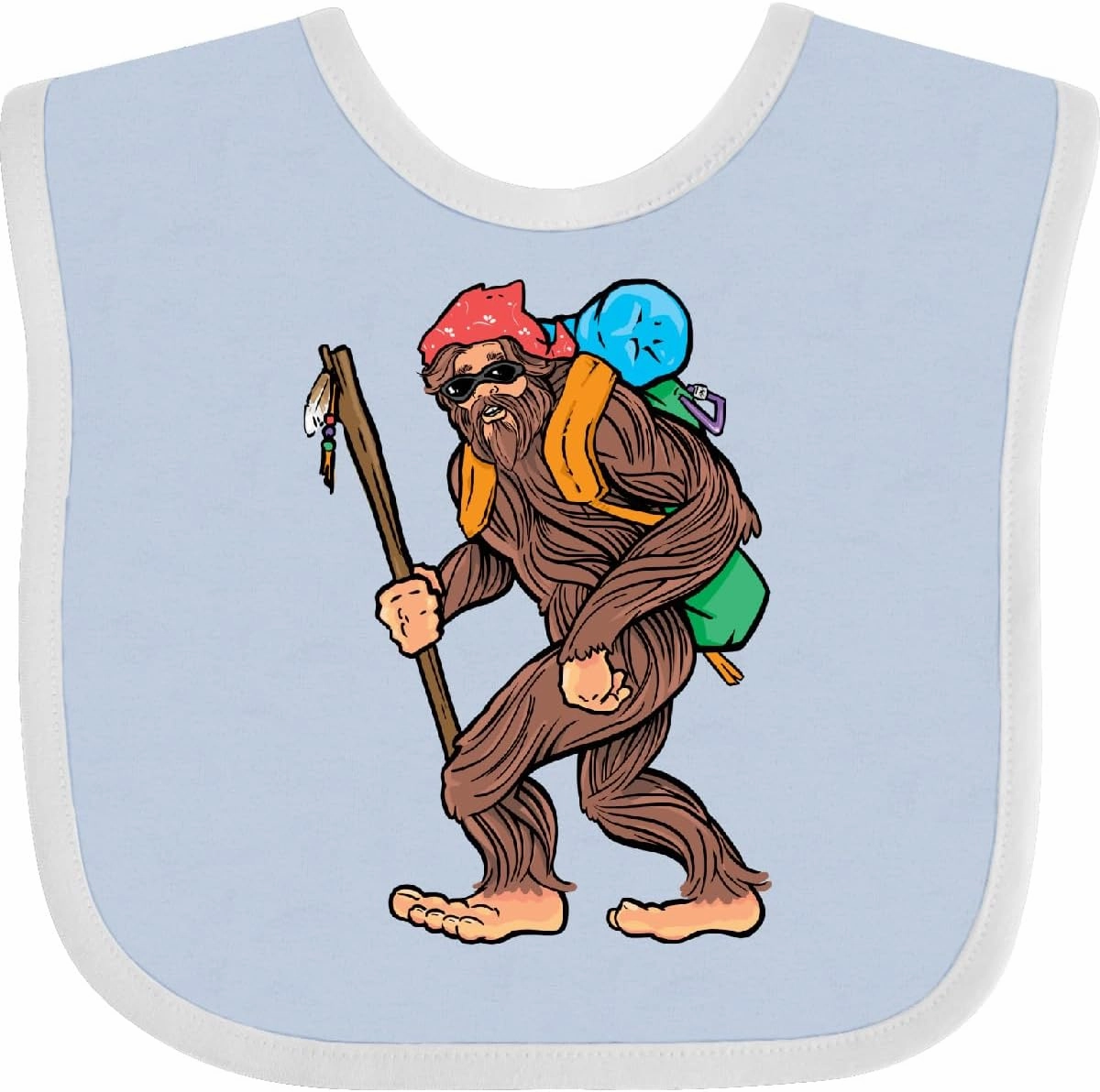 inktastic Bigfoot Trail Hiking Sasquatch Baby Bib