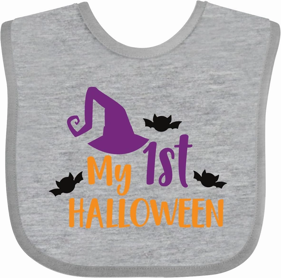 inktastic My First Halloween, Witch Hat, Pointy Hat, Bats Baby Bib